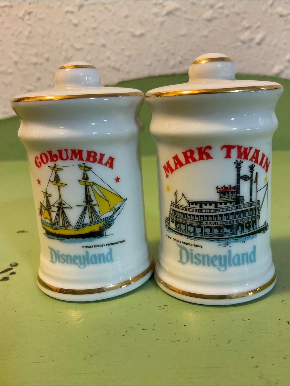 Vintage salt and pepper shakers Walt Disney for Disneyland.
